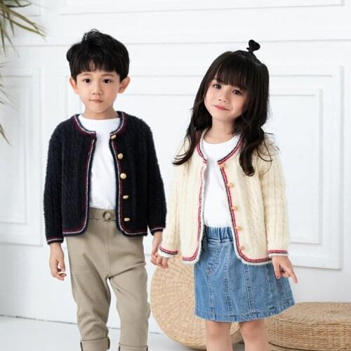2 3 4 5 6 7 Years Kids Sweaters Autumn Fashion Knitted Cardigan for Girls High Quality Toddler Baby Boy Jackets 2020 New Arrival