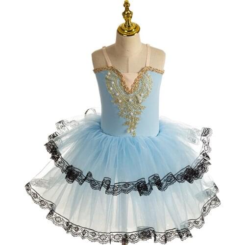 Children ballet soft yarn women lace classic romantic children suspender performance dress tutu skirt Giselle style