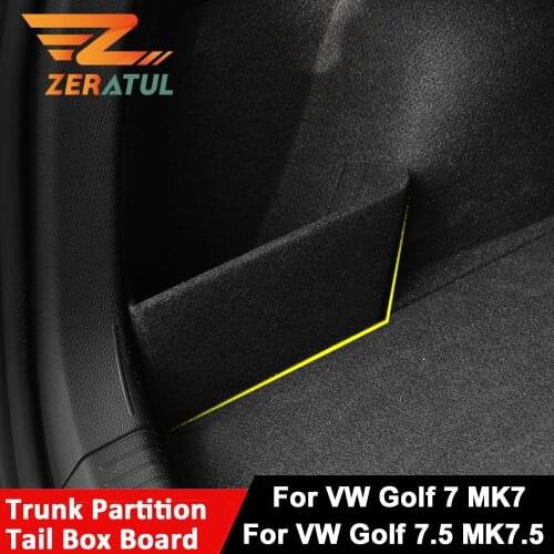 For Volkswagen VW Golf 7 7.5 MK7 MK7.5 2013 - 2019 Car Storage Partitions Sides of The Trunk Partition Tail Box Shield Board
