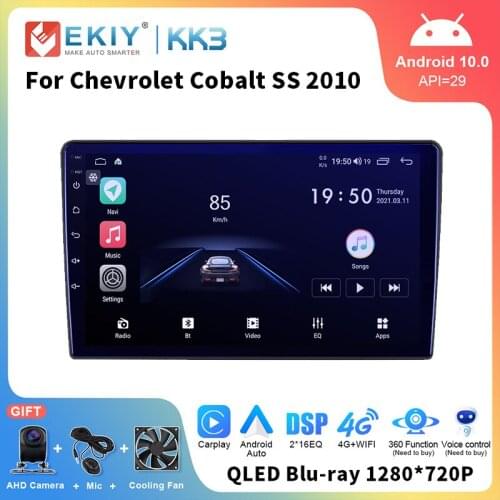 EKIY Android 10 Car Radio For Chevrolet Cobalt SS 2010 GPS Navi Multimedia Video Record Player Carplay Stereo Receiver Head Unit