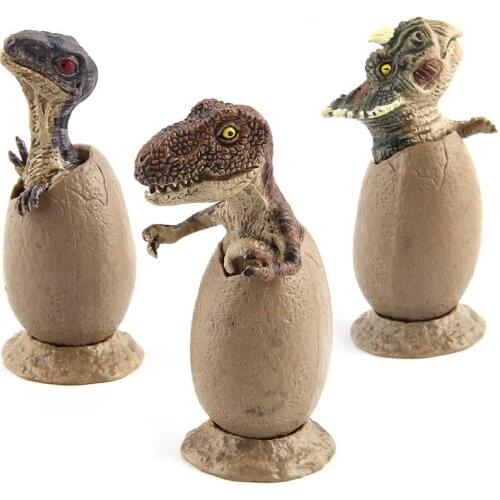 3pcs/lot action figure toys dinosaur eggs figurine mini dinosaurs figurines collectiable decoration creative gifts for children