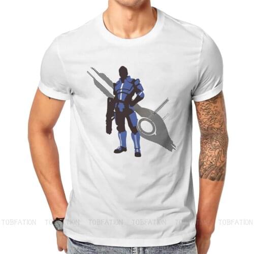 Mass Effect Commander Shepard Asari Game TShirt for Men Kaidan Alenko Sunset Shores Humor Leisure Sweatshirts T Shirt Novelty