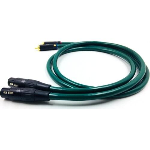 FURUTECH OCC single crystal 2RCA Male to Dual XLR Female Audio copper fever balanced line signal line audio RCA To XLR cable