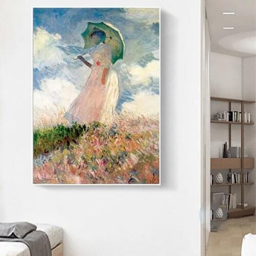 Oil Painting Nordic Canvas Poster Figure Art Painting Monet Van Gogh Pictures for Interior Frameless Room Decor