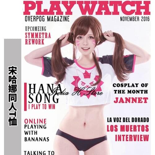 DVA Cosplay Costume dva Song Hana shirt T-shirt daily dress Top