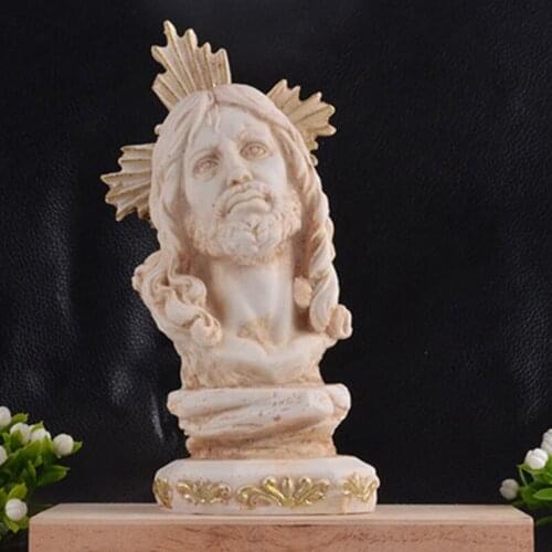 Creative Jesus Statue Resin Christ Pray Decoration Home office Decor Crafts Candlestick Christian Statue Religious gift
