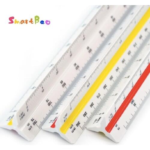 30cm Scale Ruler Architectural Drawing Design Scale Triangular Ruler Variety Scale 6 sizes