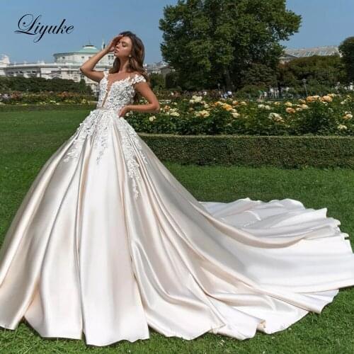 Liyuke Satin Wedding Dresses