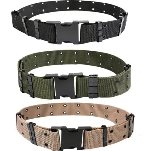 Mens Outdoor Sports Quick Release Tactical Belts Military Army Waist Belt Airsoft Hunting Canvas Waistband Support Strap Gear