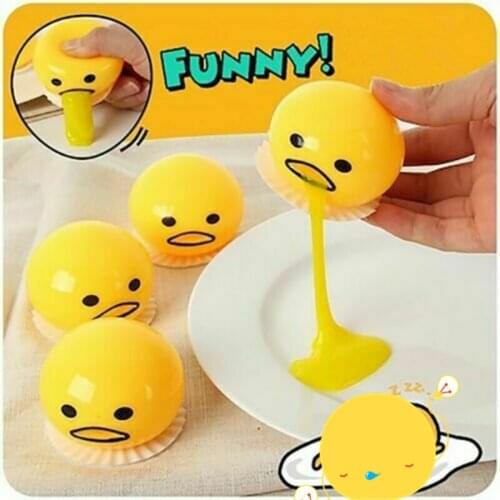 1/2pcs Antistress Puking Egg Yolk Stress Ball With Yellow Goop Party Game Relieve Stress Party Festival toys Decor