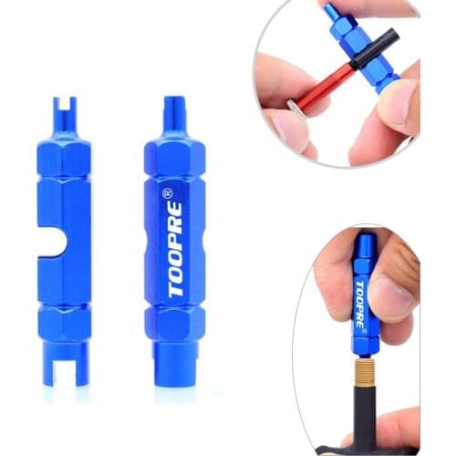 Road/MTB Bicycle Tire Nozzle Wrench Multifunctional Valve Core Tool Double-head Portable Removal Disassembly Spanner Bike Repair