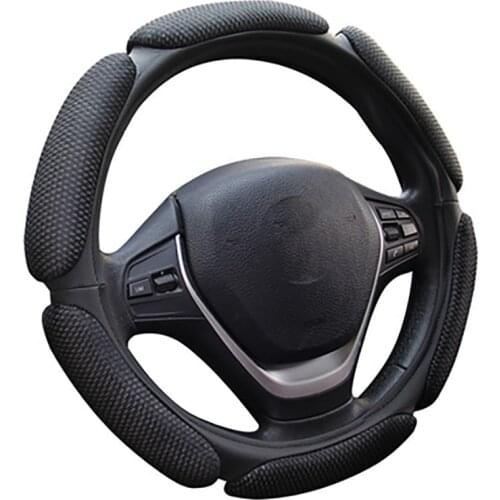 Non-slip Steering-Wheel Cover with 3D Design/Flocking clothcar steering wheel braid diameter 38CM For 95% Car
