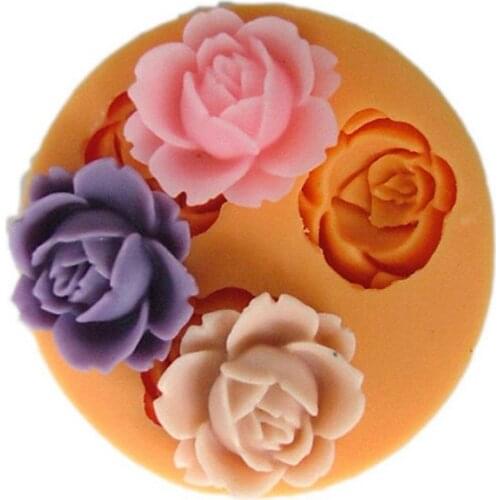 2018 New Beauty Flower Shaped 3D Silicone Molds Rose Cake Mold Chocolate Fondant Cake Sugarcraft Baking Decorating Tool