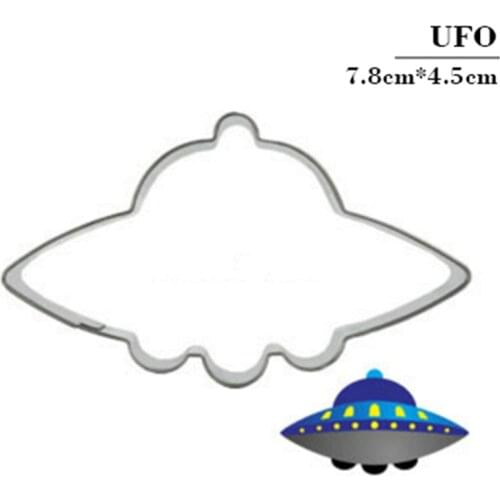New DIY Cookie cutter Fondant Biscuits Molds moulds stainless Metal Frame UFO shape baby Baking Tools Birthday Biscuits Stamp