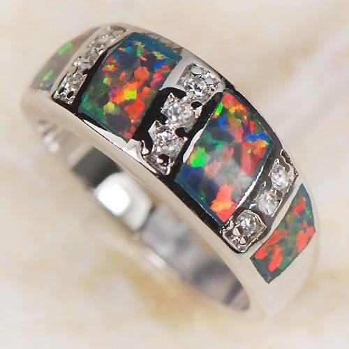 Wholesale & Retail Brand Red Fire Opal 925 Sterling Silver Ring Free Shipping R1105 USA size 6 7 8 9 New