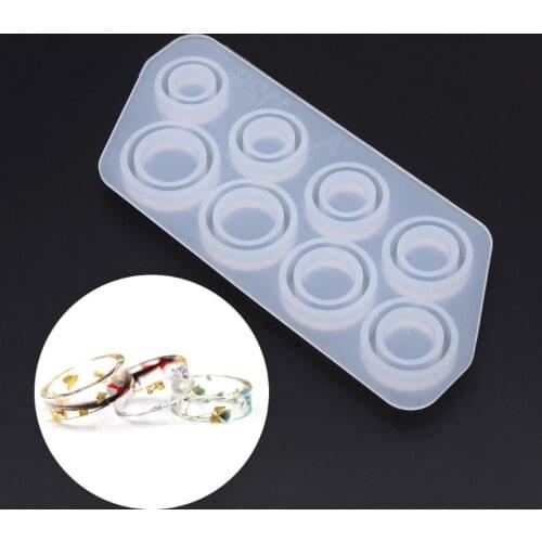 Flat Rings Mold Collection Handmade DIY Jewelry Making Ring Jewelry Silicone Mold Crystal UV Epoxy Resin Mold