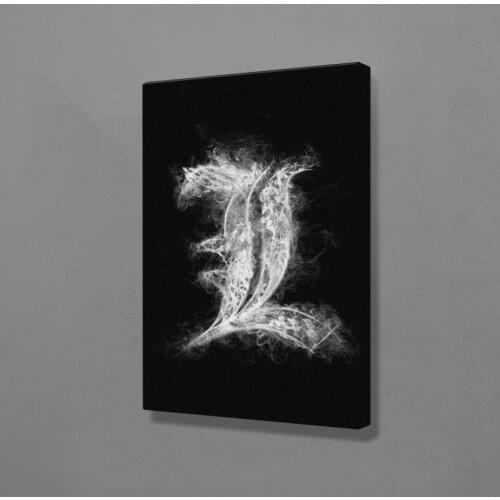 Death Note L Logo Symbol anime Poster Canvas Wall Art Decoration Prints for Home Bedroom Decor Painting