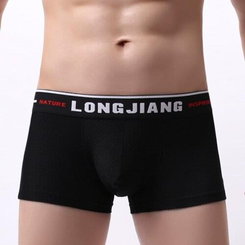 Sexy Underwear Men Boxer Shorts Brand Middle Waist Panties Man Breathable U Convex Pouch Underpants Cueca masculinas ropa S-XL