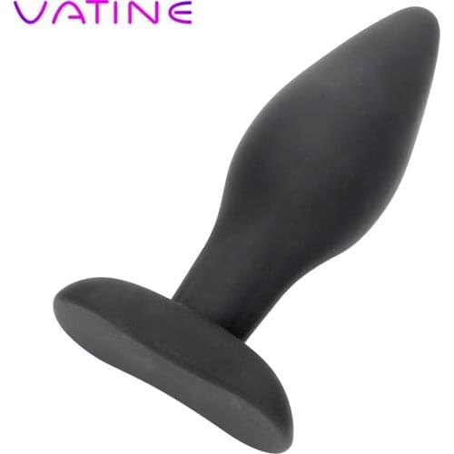 VATINE Silicone Prostate Massager Anal Sex Toys for Men Women Black Adult Products Anal Plug Big Butt Plug