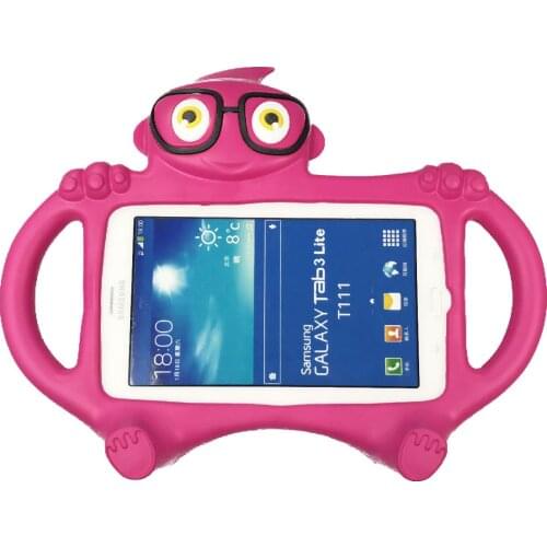 Cute Protective Cover For Samsung Tab P3200 Tab3 4 T711 T230 T210 EVA Stand Case Kids Cartoon Hand Held Shell