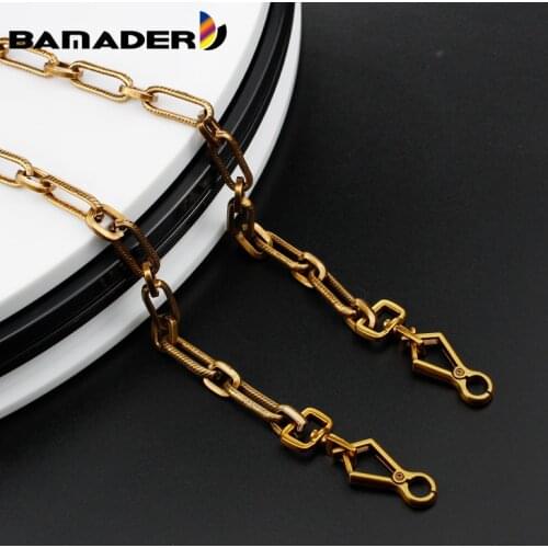 BAMADER Handbag Metal Chain Strap Luxury Brand Vintage Gold Chain Strap High Quality Women Shoulder Handle Chain Bag Accessories