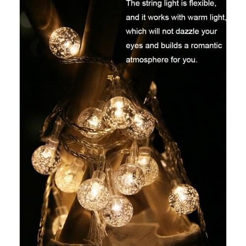 LED String Lights Fairy Lighting Strings Ball Hanging String Light For Outdoor Holiday Wedding Xmas Party Home Decoration