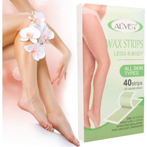 40pcs Professional Hair Removal Wax Strips Roll Underarm Wax Strip Paper Beauty Tool Leg Body Facial Hair Women Men