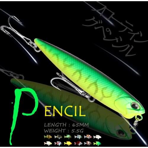 WALK FISH 65mm 5.5g Pencil Fishing Lure Floating Japan Profession Artificial Bait Bionic Hard Bait Bass Pike Fishing Tackle