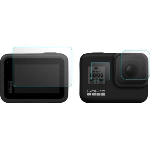Screen Protector Films + Lens Protective Film For GoPro Hero 8 Black Tempered Glass Film For Gopro 8 Action Camera Accessories
