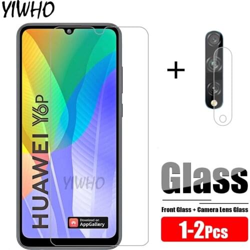 For Huawei Y6P Glass Tempered Screen Protector On For Huawei Y6P 2020 Protective Glass HD Front Film Y 6P Camera Len Protection