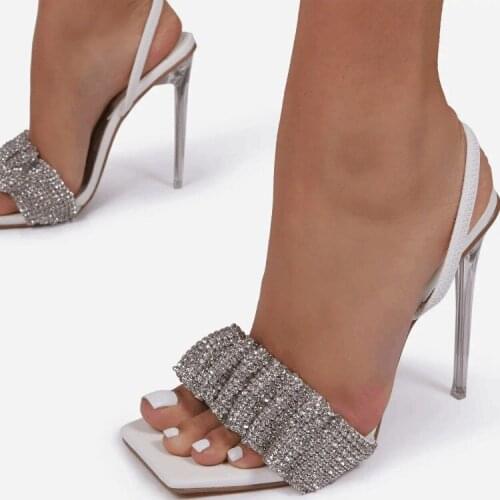 2021 Big Size Women Heels Shoes Sandals Summer Shoes For Women Pumps Female High Heels Women Party Shoes Bling Heels High-heeled