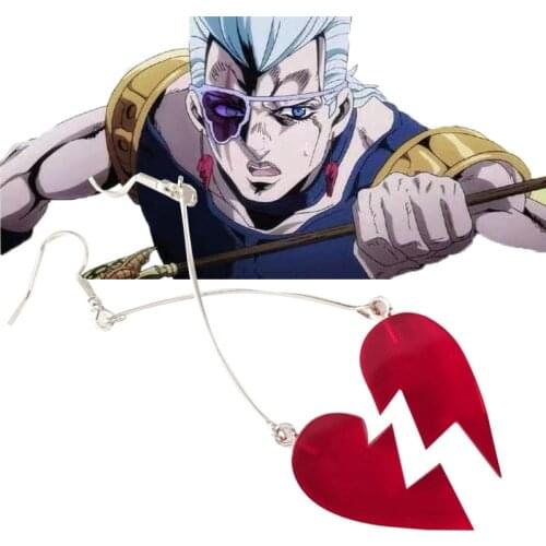 Anime earrings Jo Jos Bizarre Adventure earring JEAN PIERRE woman Earring Props earring Cosplay Anime ear drop dangler costume
