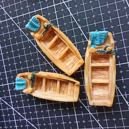 1pcs/lot Resin boat 43mm Ornaments Micro landscape Ornaments Creative Home Gardening Decorations A003-14