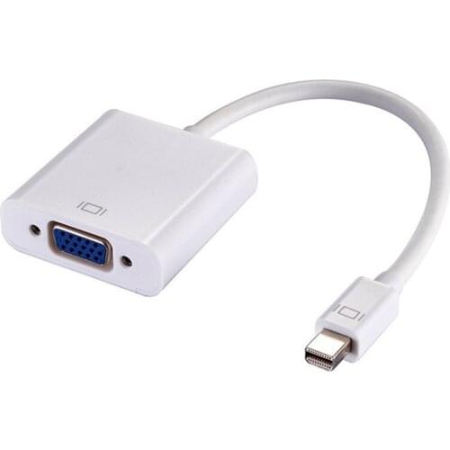 1Pcs Mini Displayport Display Port DP To VGA Adapter Cable for Apple for Macbook Air for Imac Mac Mini Adapter Cable White