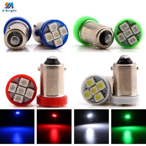 10 PCS BA9S LED Bulbs T4W T11 Dome Map Lights 12V DC For Cars BA9 1895 1891 53 57 Interior Lamps 1210 5SMD