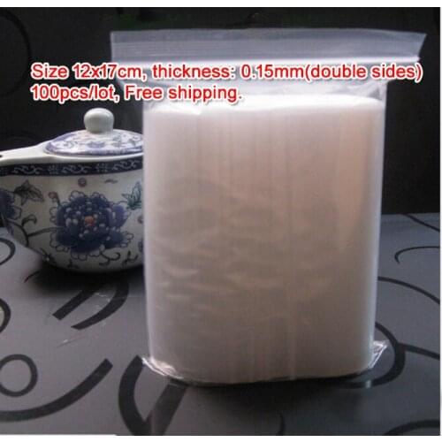 100pcs/lot high quality Transparent PE Zip Lock jewelry Gift Packaging Bags, 12*17cm clear plastic bags for clothing storage