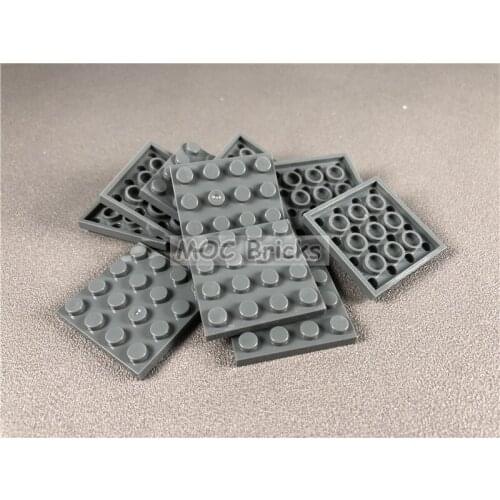 20pcs/lot MOC Bricks Dark gray Plate 4 x 4 fit with 3031 DIY Educational Building Blocks Figure Toys for children Dolls gifts