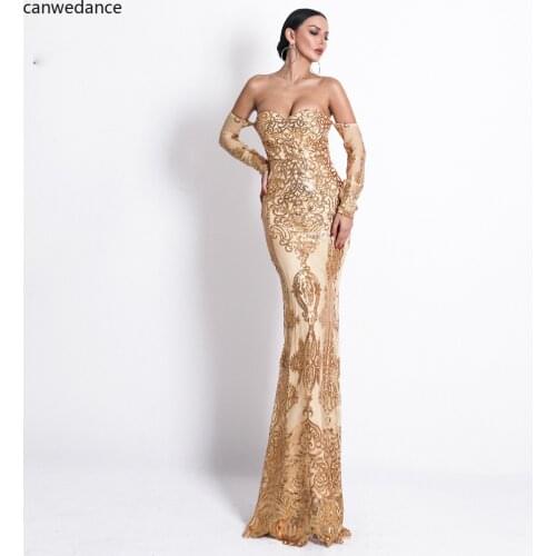 2020 Women Sexy Off Shoulder Long Sleeve Sequin Dresses Female Backless Elegant Maxi Party Dresses Formal Dress Women Elegant