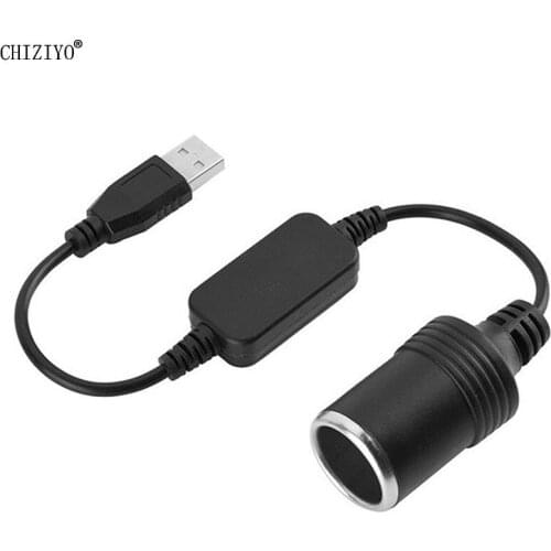 5V 2A USB Male 12V Car Cigarette Lighter Socket Converter Cable Adapter Lenght 30cm For Recorder Parking Monitoring CHIZIYO