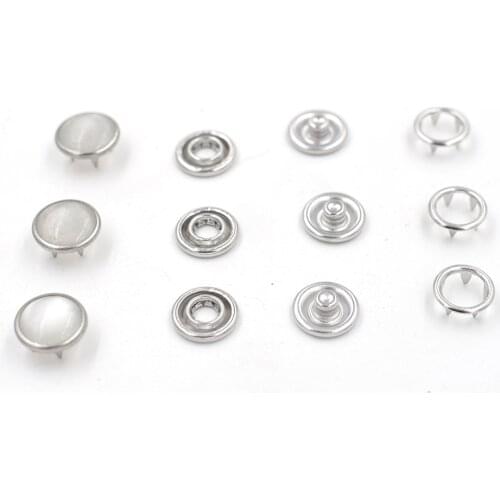 50 sets/lot pearl Snaps Rivets ToolDie Ipomoea buckle Eyelets EU environmental buttons install machine Non-toxic copper material