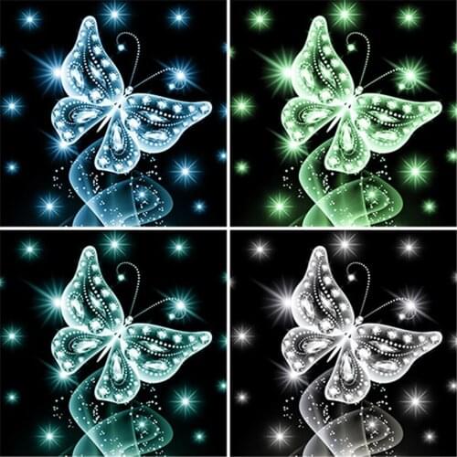 5D Diamond Painting Butterfly Full Round Square Rhinestones Pictures Diamond Mosaic Diamond Embroidery Sale Animal New Year Gift