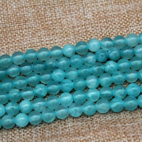 6mm/8mm/10mm Dyed Frosted Round Synthetic Moonstone Beads Strands Clear Hole: 1mm; about 47pcs/strand, 15.5"