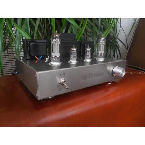 6C19 electronic tube power amplifier silver wire manual scaffolding, full sound like 300B Input sensitivity: 500mV--2000mV