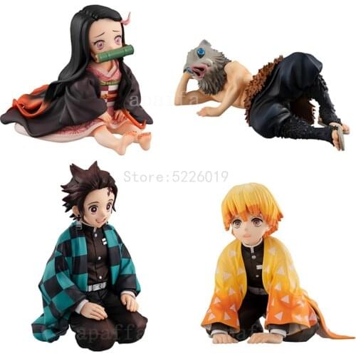 Kimetsu No Yaiba Anime Figure G.E.M. Series Kamado Tanjirou Action Figure Demon Slayer Agatsuma Zenitsu Figurine Model Doll Gift