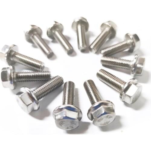12pcs M8 x 25mm Car Exhaust Manifold Bolts Stainless Steel For Chevy GM V8 LS1 LS2 LS3 LS6 LSX