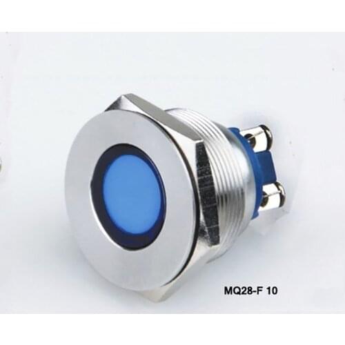 CMP Stainless Steel vandalproof LED Signal Lamp 12 volt led blue