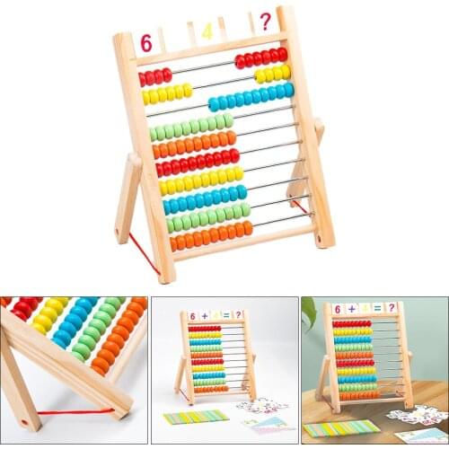 Wooden Abacus Math Toys Early Educational Toy Number Counting Toy for Kid