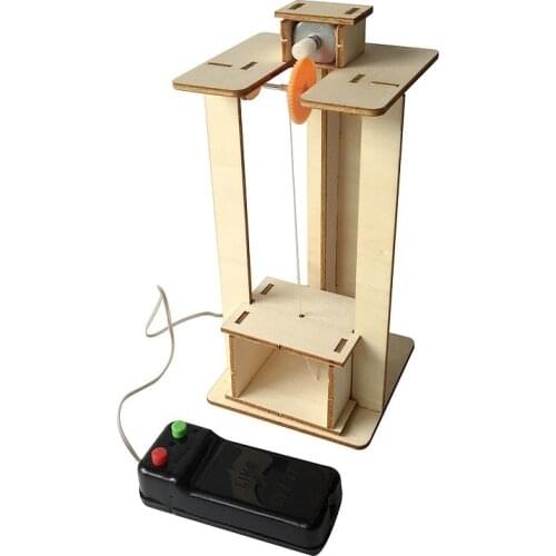 DIY Remote Control Electric Lift Elevator Kids Science Toys Experiment Kits Creative STEM Education Innovation School Project