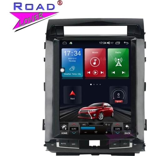 For Toyota Land Cruiser 2008-2015 Stereo Recorder Car Multimedia Player Tesla Style Head Unit Octa Core 6G+128G 12.1 Inch