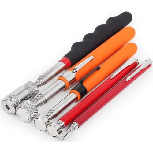 Pick Up Tool Strong Magnetic Suction Rod Adjustable Metal Rod Universal With Pen Buckle Pick Up Tool Telescopic Extension Screw
